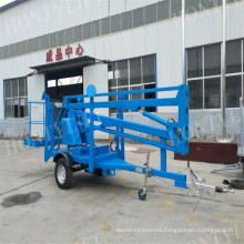 articulated trailer with arm lift crank arm lift platform telescopic hydraulic boom lift